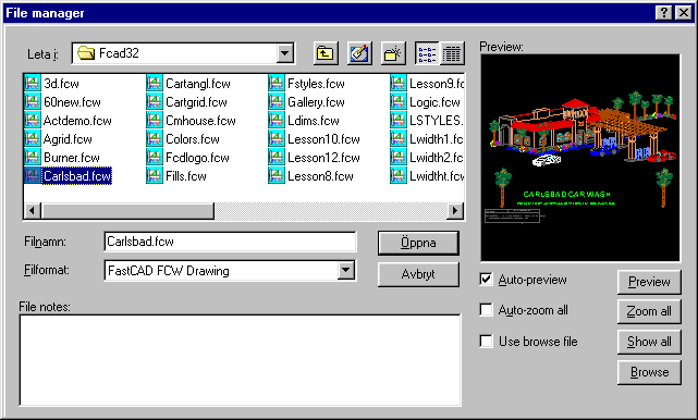 The file dialog