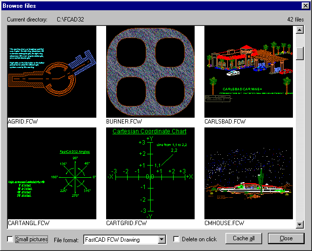 The browse window (normal size)