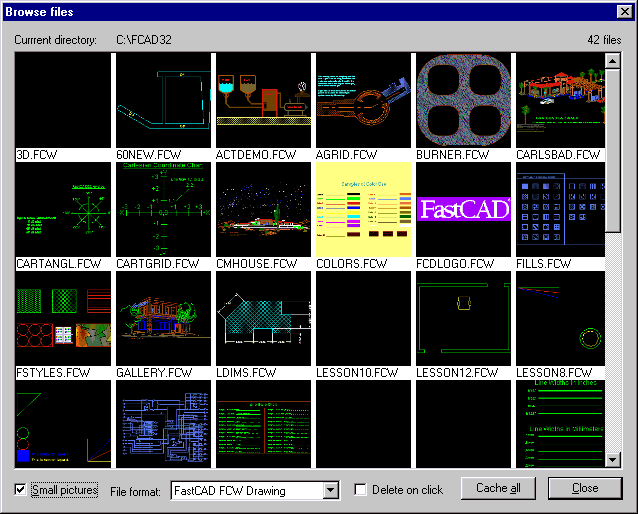 The browse window (smaller size)